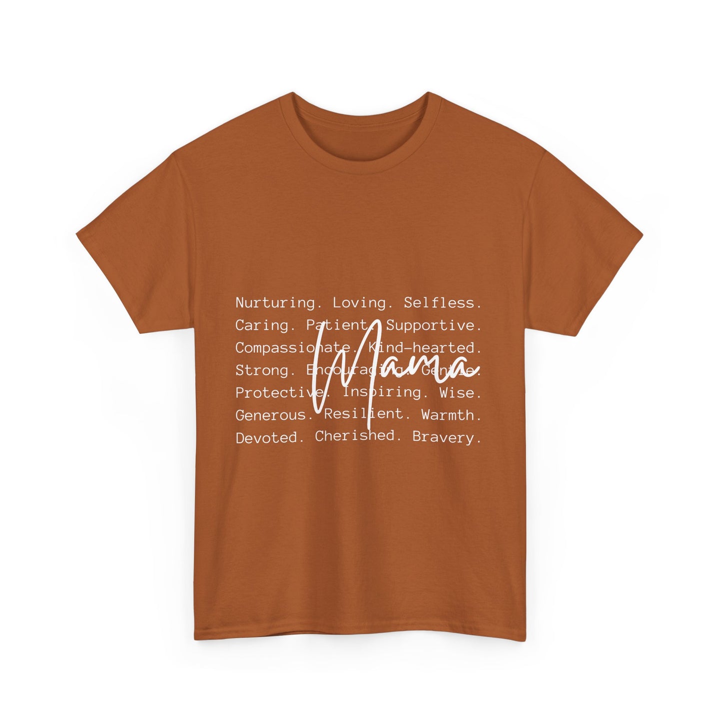 Inspirational Unisex Heavy Cotton Tee - Nurturing, Loving, Supportive Design
