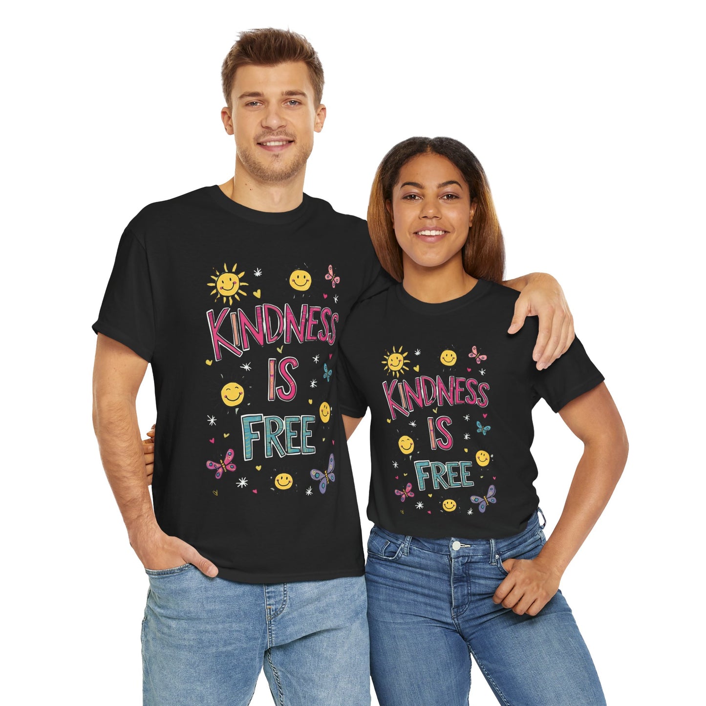 Kindness is Free T-Shirt | Unisex Heavy Cotton Tee for Spreading Positivity