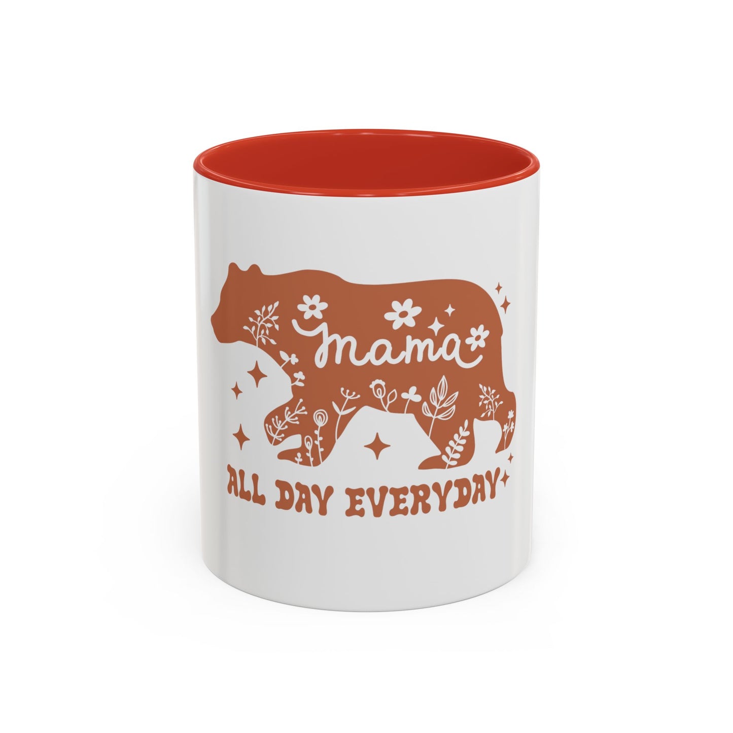 Mama Bear Accent Coffee Mug - All Day Everyday - Perfect Gift for Moms