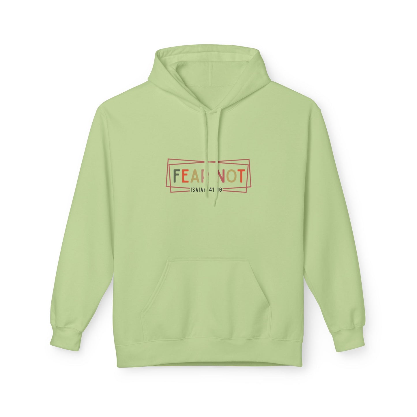 Fear Not Inspirational Fleece Hoodie, Cozy Unisex Pullover, Motivational Sweatshirt, Gift for Friends, Casual Wear, Winter Layer