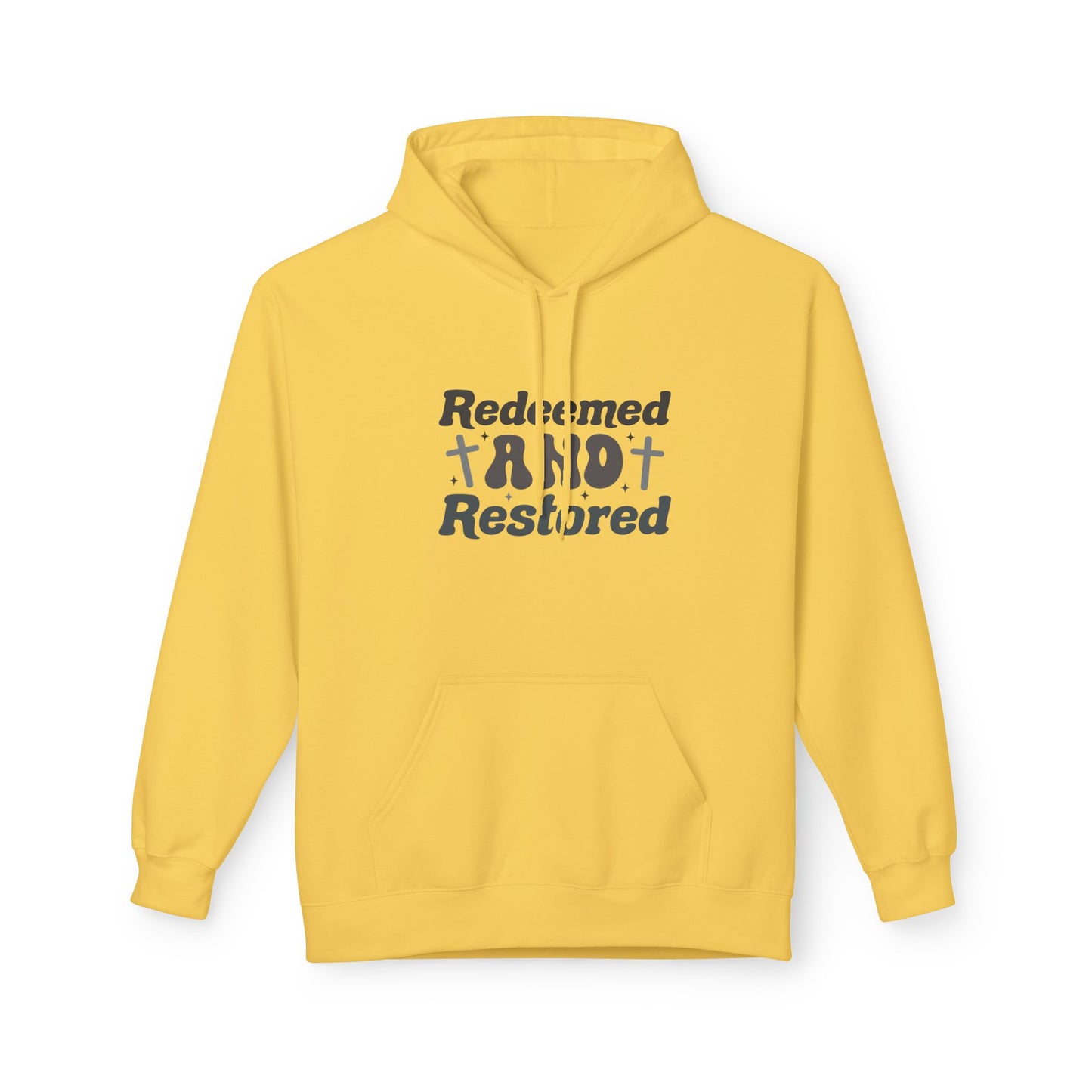 Redeemed & Restored Hoodie, Inspirational Fleece Hoodie, Faith-Based Sweatshirt, Christian Apparel, Unisex Casual Wear