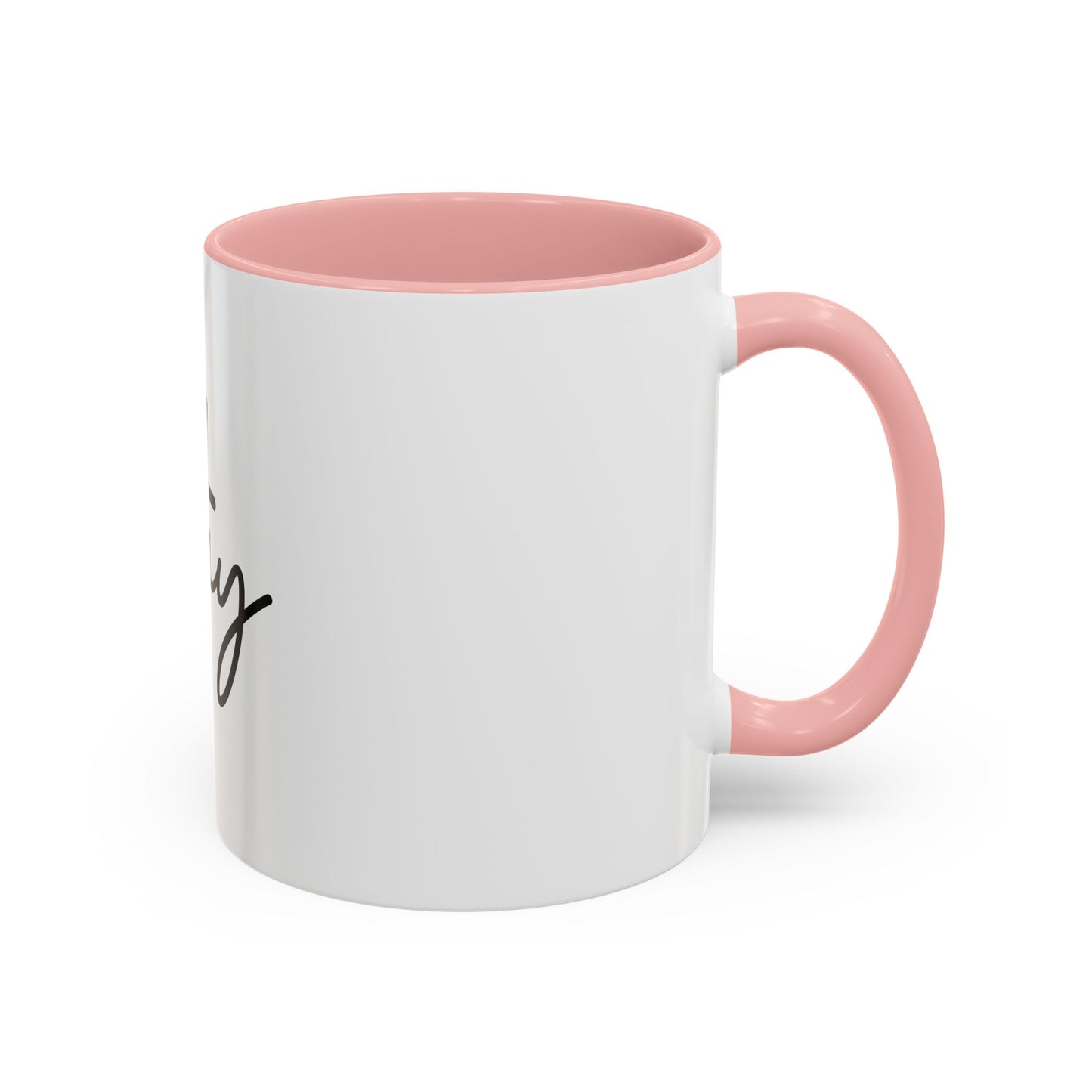 Faith-Inspired Accent Coffee Mug, Motivational Drinkware, Gift for Friends, Office Decor, Christian Encouragement