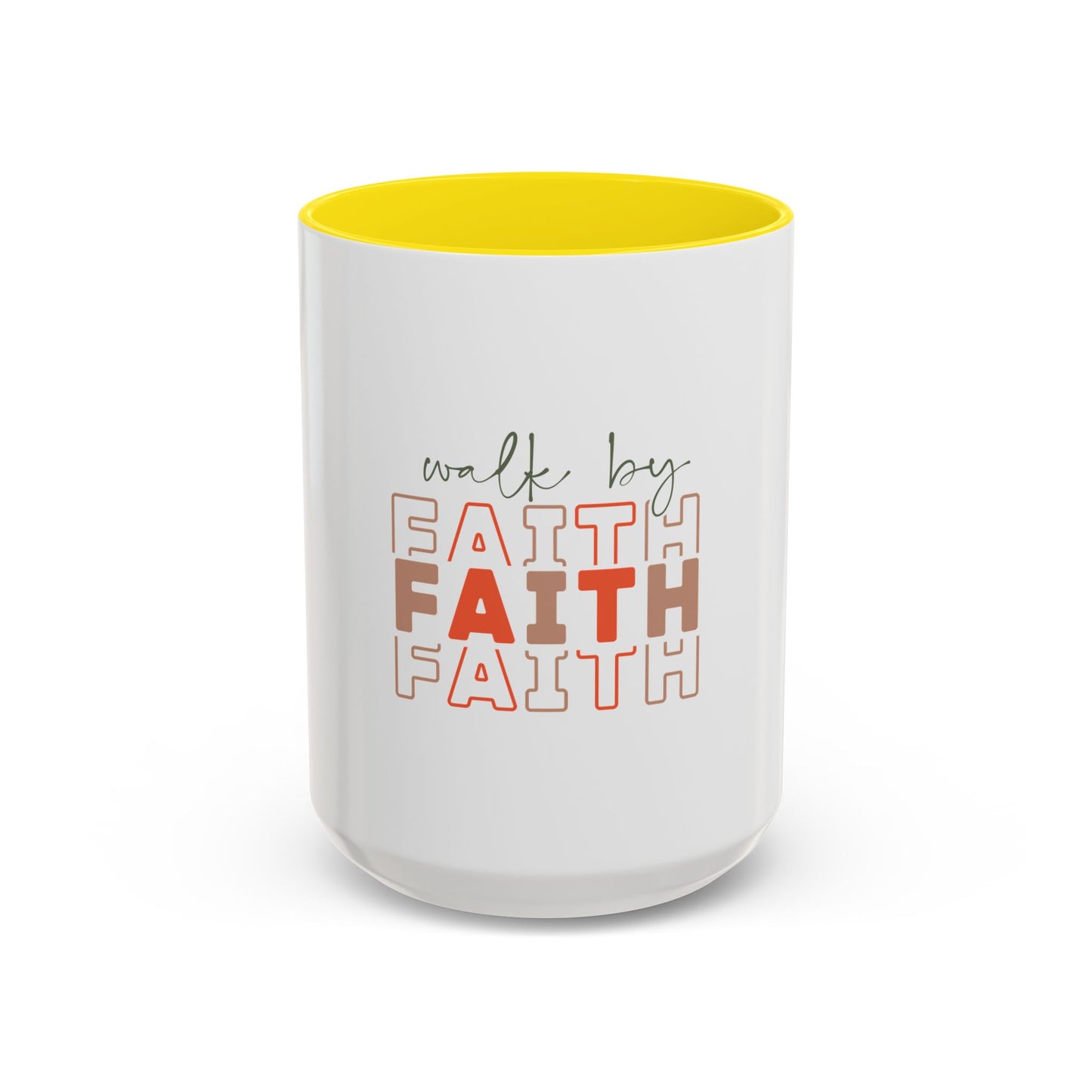 Faith-Inspired Accent Coffee Mug - Motivational Drinkware, Inspirational Gift, Home Office Decor, Prayer Mug, Christian Lifestyle
