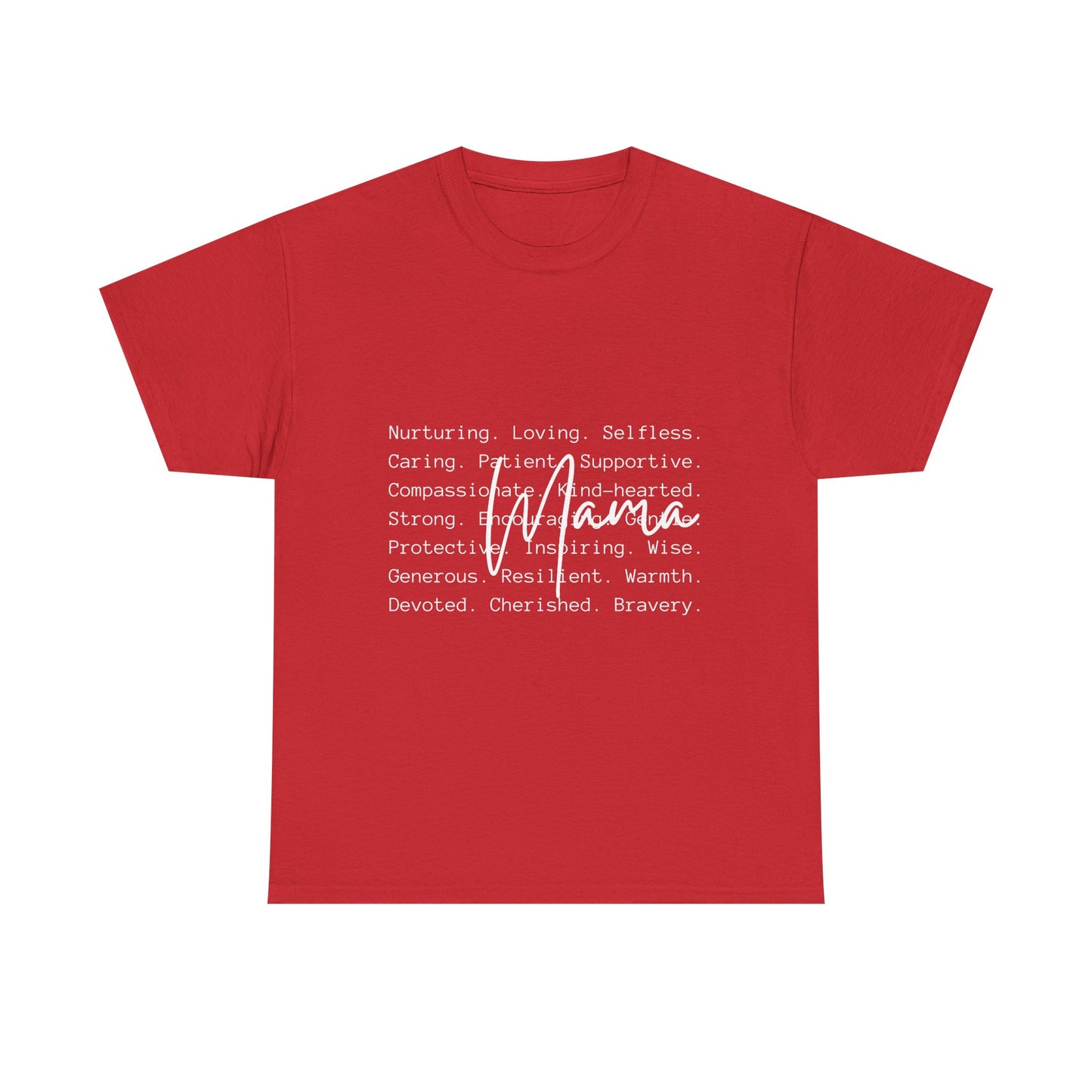 Inspirational Unisex Heavy Cotton Tee - Nurturing, Loving, Supportive Design