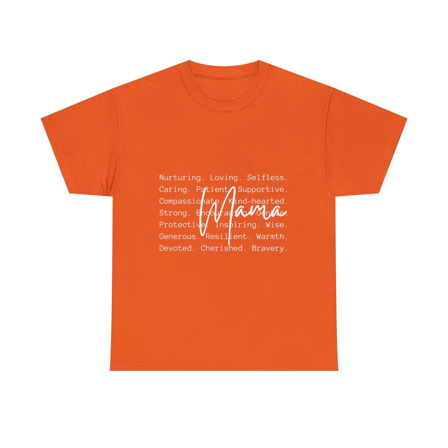 Inspirational Unisex Heavy Cotton Tee - Nurturing, Loving, Supportive Design