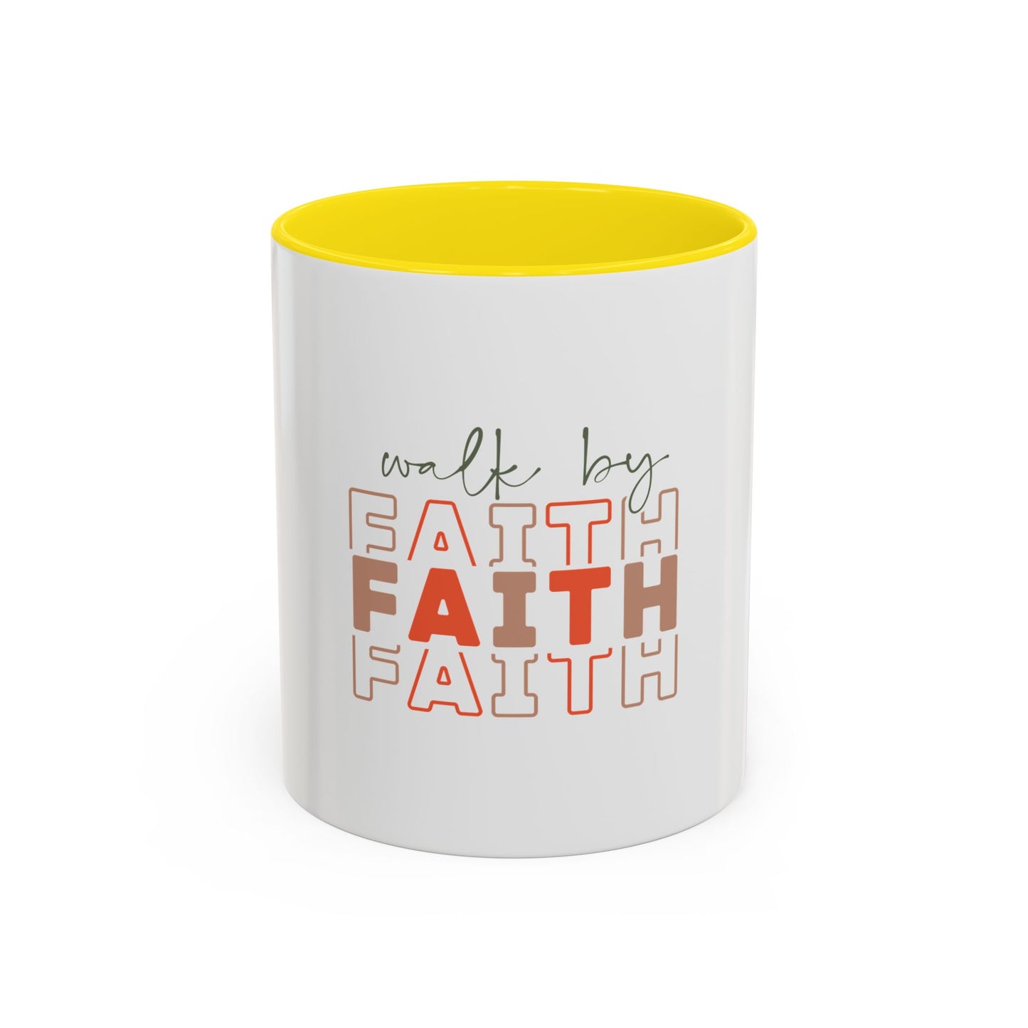 Faith-Inspired Accent Coffee Mug - Motivational Drinkware, Inspirational Gift, Home Office Decor, Prayer Mug, Christian Lifestyle