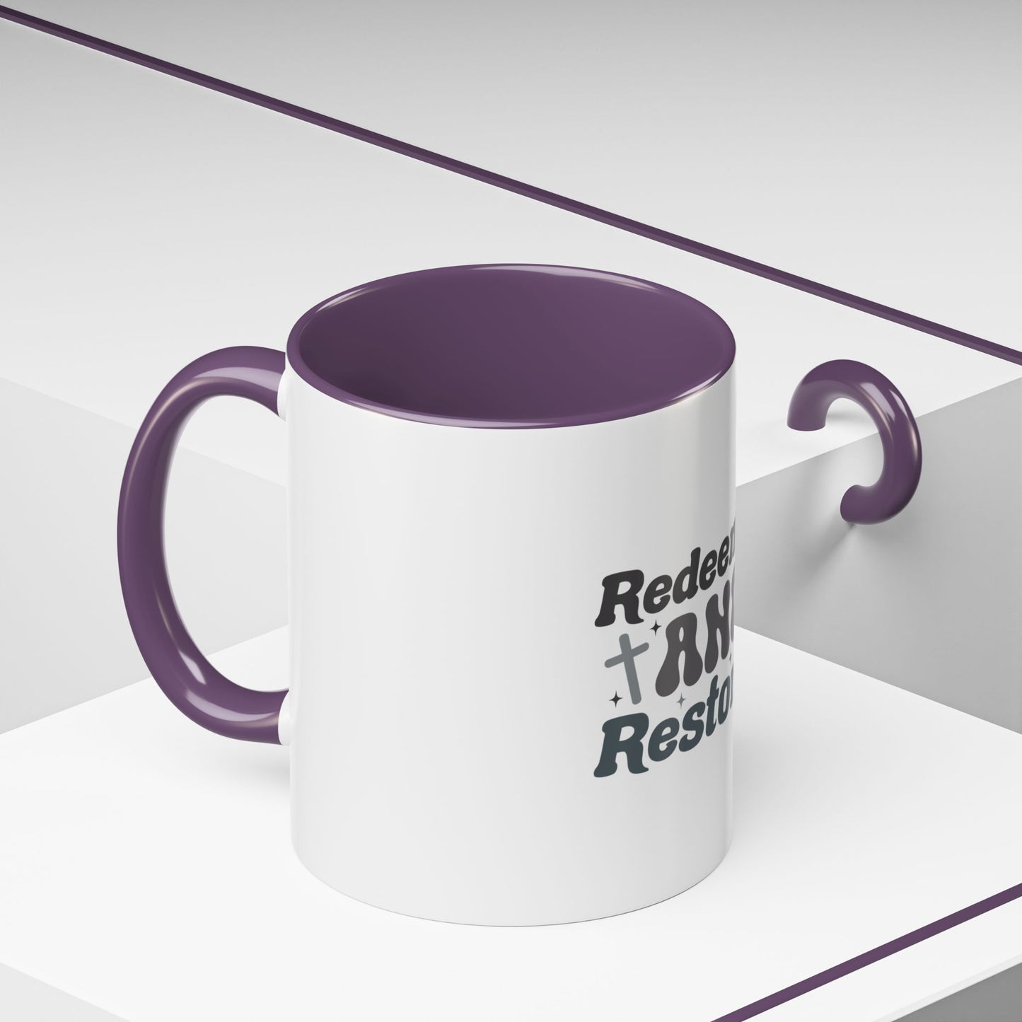 Redeemed and Restored Coffee Mug - Inspirational Drinkware for Faith, Unity, Gifts for Friends, Encouragement, Home & Office Decor