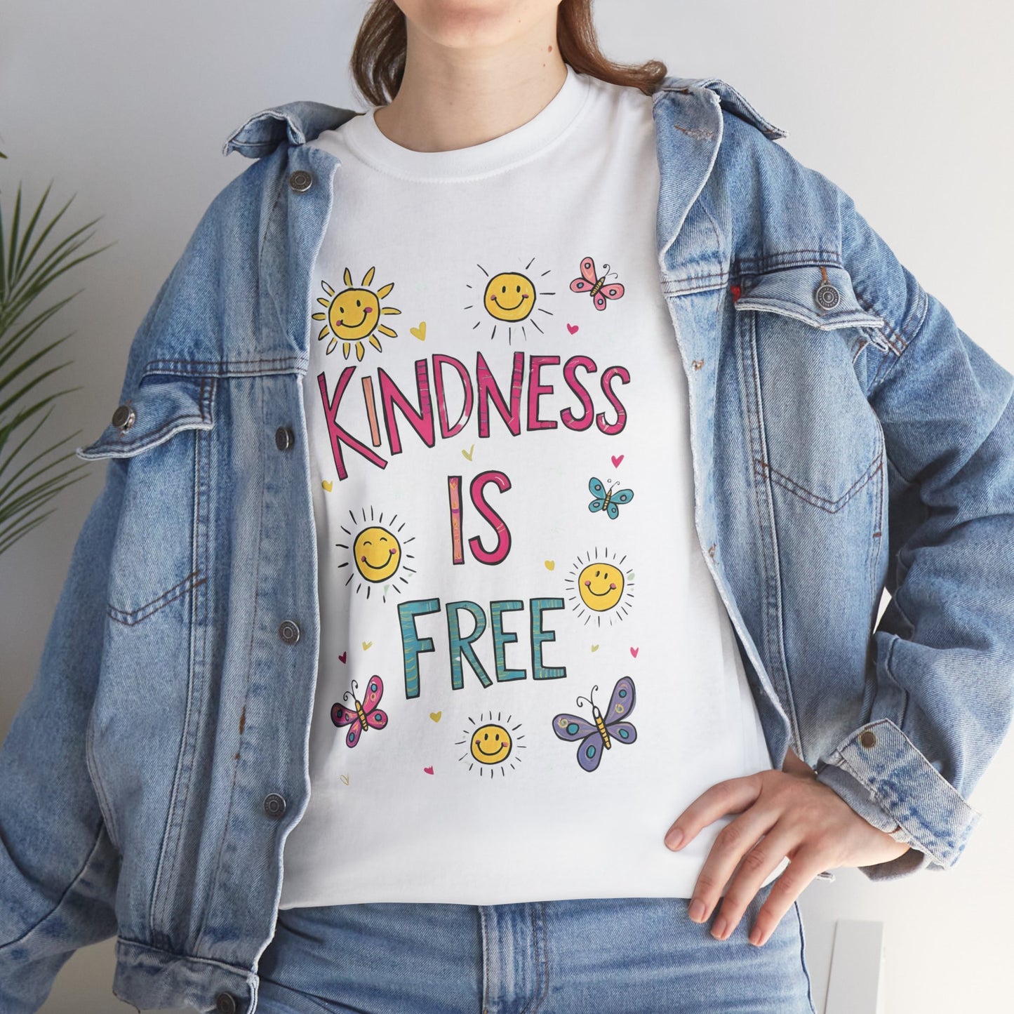 Kindness is Free T-Shirt | Unisex Heavy Cotton Tee for Spreading Positivity