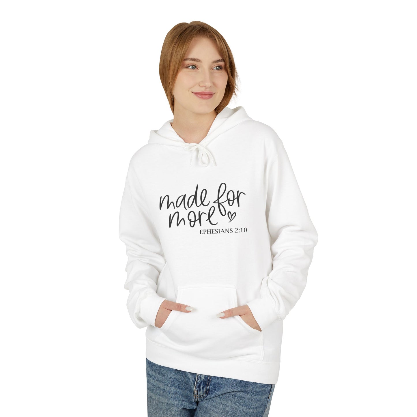 Made for Mom Fleece Hoodie - Gift for Mother's Day, Cozy Sweatshirt, Bible Verse Apparel, Unisex Hooded Sweatshirt, Perfect for Moms.