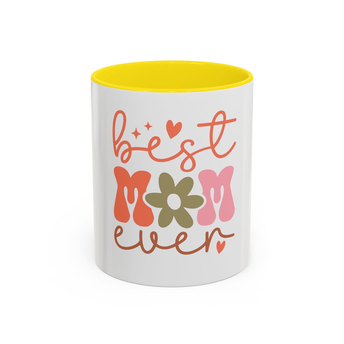 Best Mom Ever Accent Coffee Mug - Perfect Gift for Mother's Day, Birthdays & Celebrations
