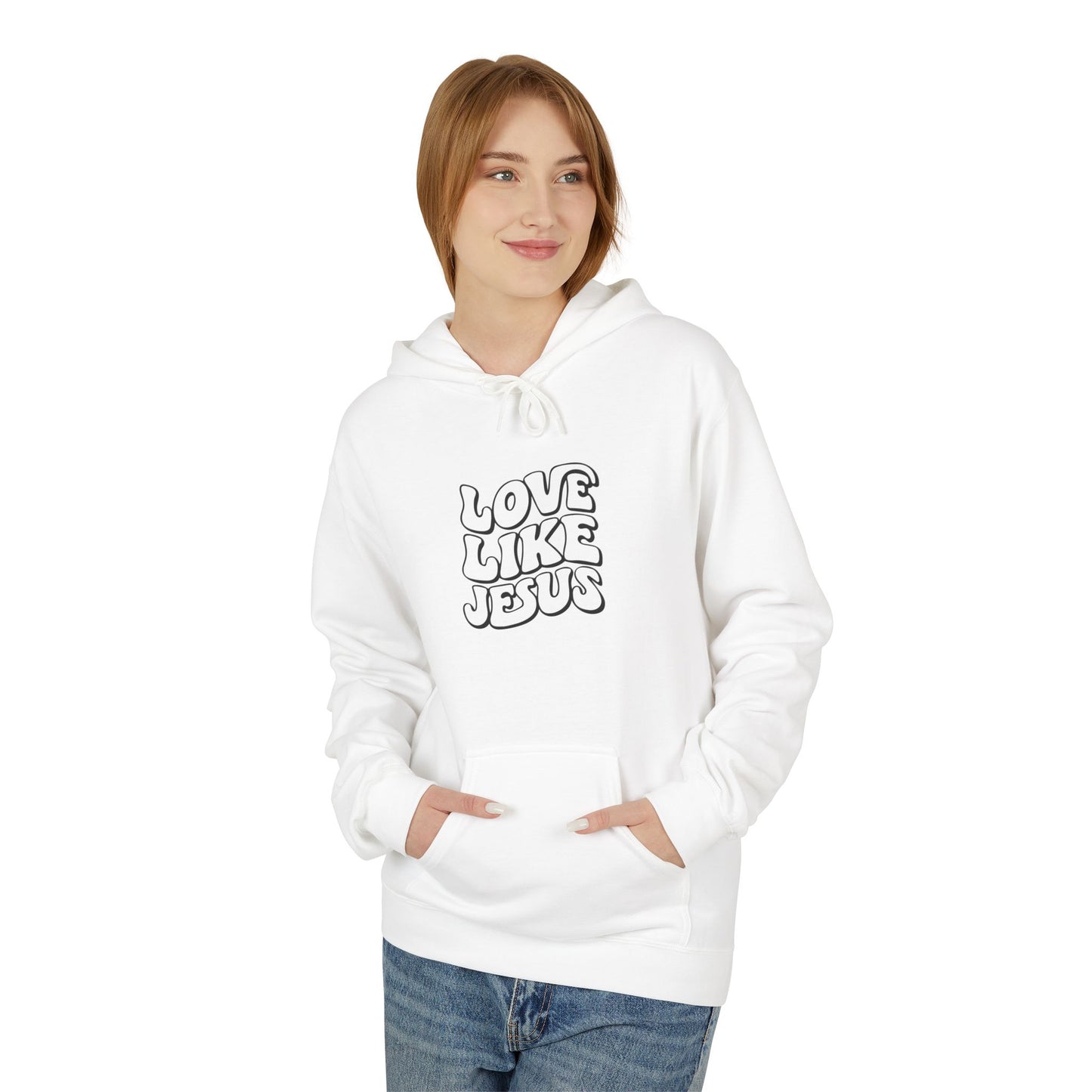 Love Like Jesus Hoodie, Religious Apparel, Faith-Based Gift, Cozy Sweatshirt, Unisex Fleece Pullover, Christian Clothing
