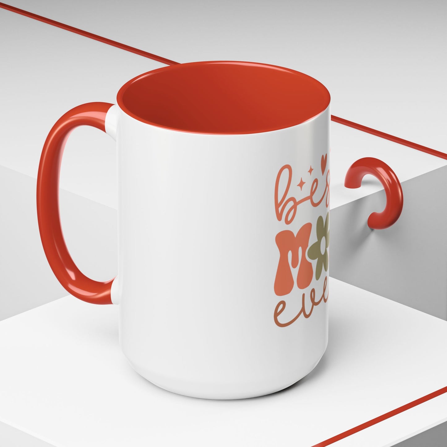Best Mom Ever Accent Coffee Mug - Perfect Gift for Mother's Day, Birthdays & Celebrations