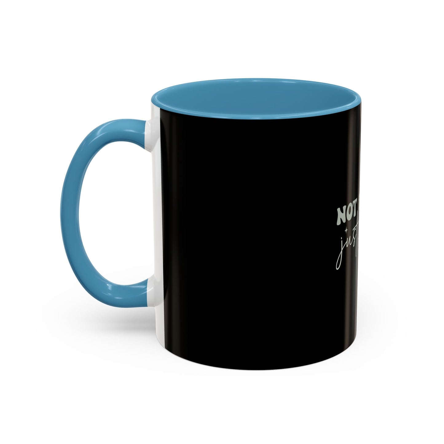 Not Perfect Just Forgiven Coffee Mug, Inspirational Quote Mug, Black Accent Mug, Comfort Gift for Friends, Motivational Coffee Cup