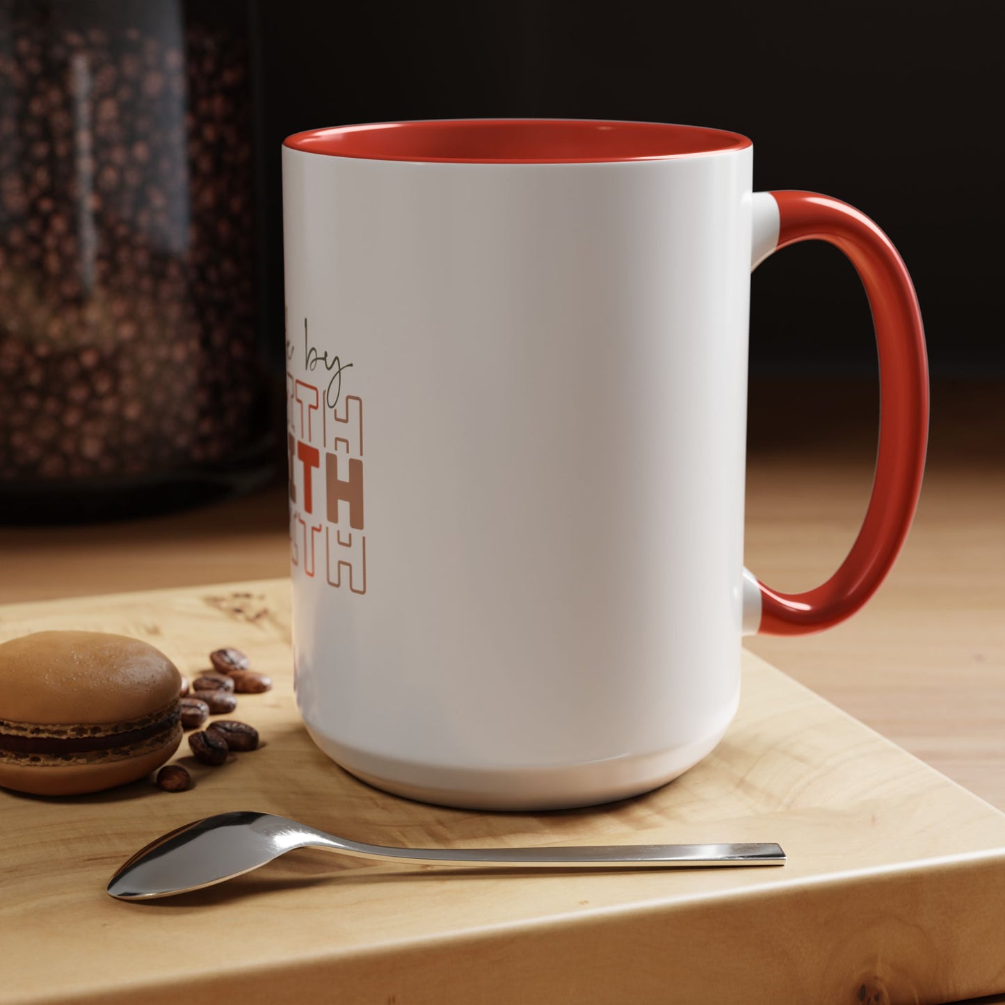 Faith-Inspired Accent Coffee Mug - Motivational Drinkware, Inspirational Gift, Home Office Decor, Prayer Mug, Christian Lifestyle