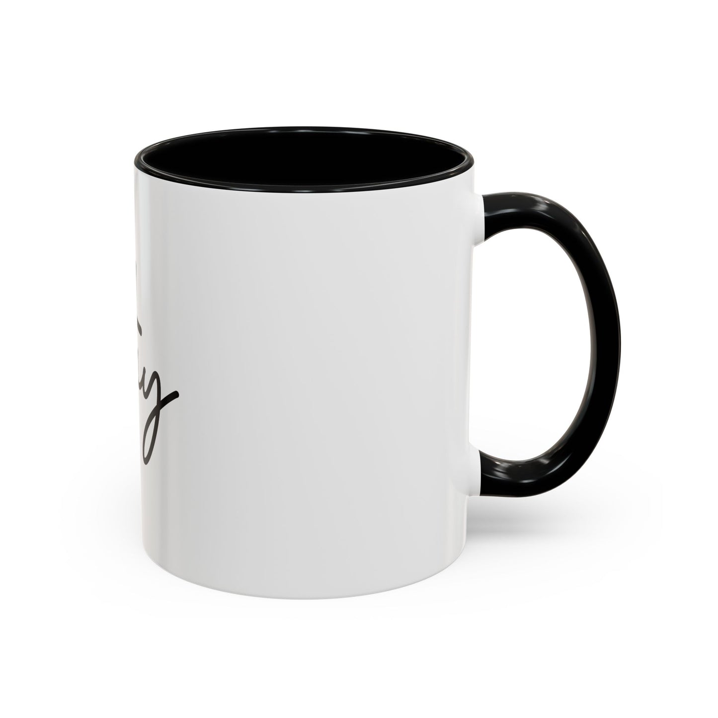 Faith-Inspired Accent Coffee Mug, Motivational Drinkware, Gift for Friends, Office Decor, Christian Encouragement