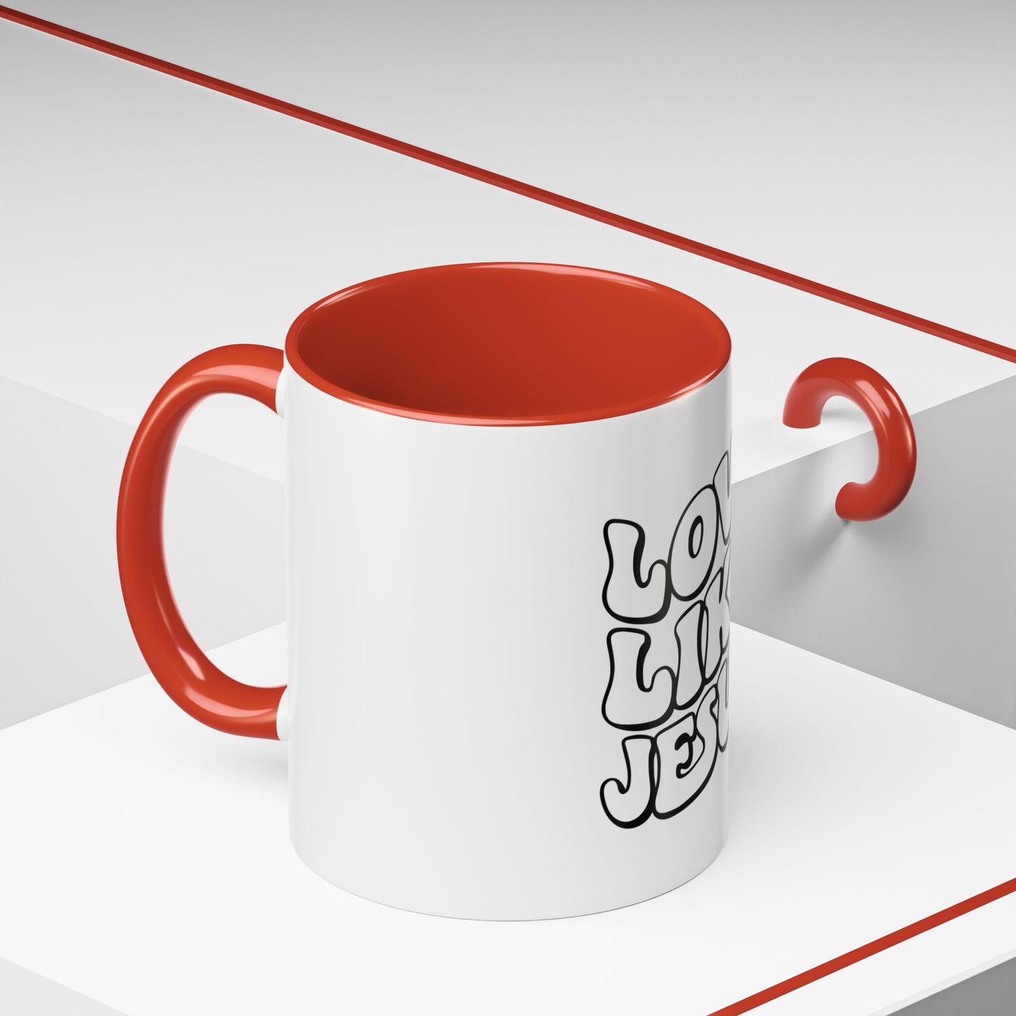 Love Like Jesus Accent Coffee Mug | Inspirational Mug for Christians, Unique Gift for Birthdays, Holidays, Religious Gatherings, Cozy Decor