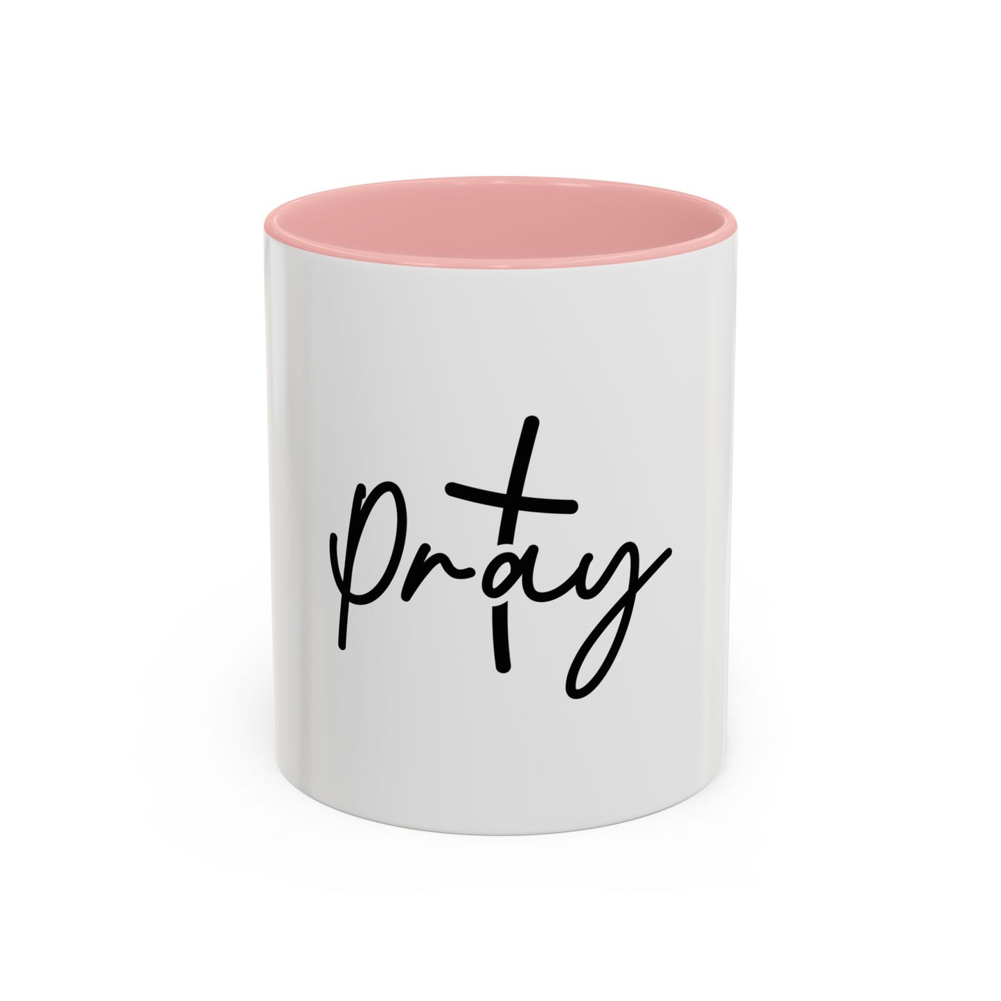 Faith-Inspired Accent Coffee Mug, Motivational Drinkware, Gift for Friends, Office Decor, Christian Encouragement