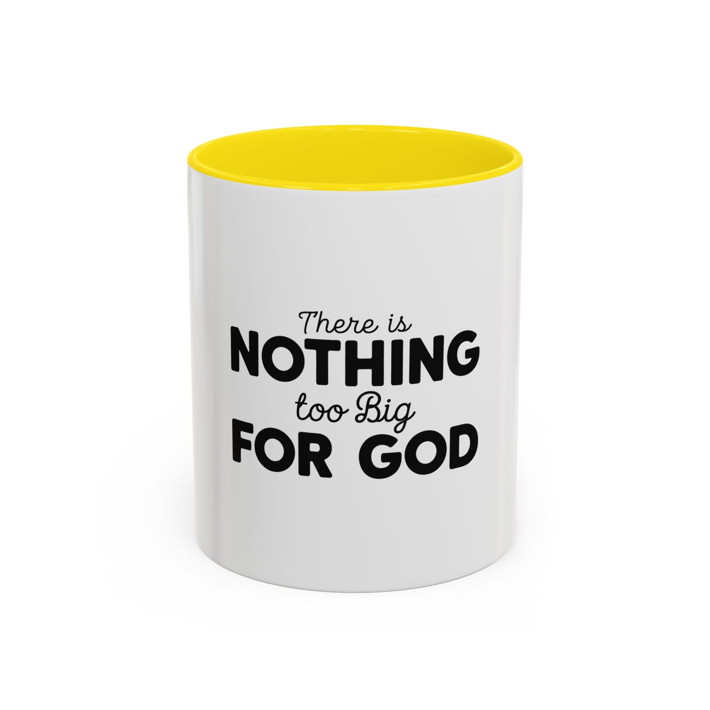 Faith-Inspired Coffee Mug, Black Accent Mug, Inspirational Gift, God-Themed Drinkware, Religious Office Decor, Christian Coffee Cup