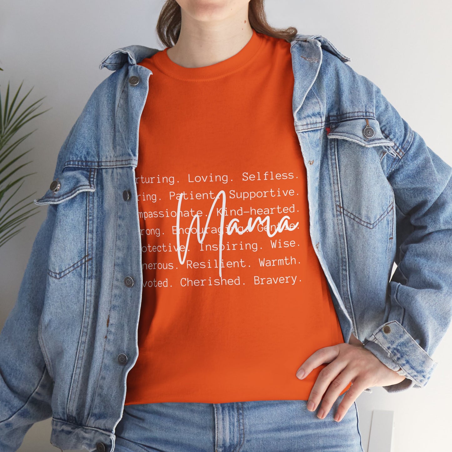 Inspirational Unisex Heavy Cotton Tee - Nurturing, Loving, Supportive Design
