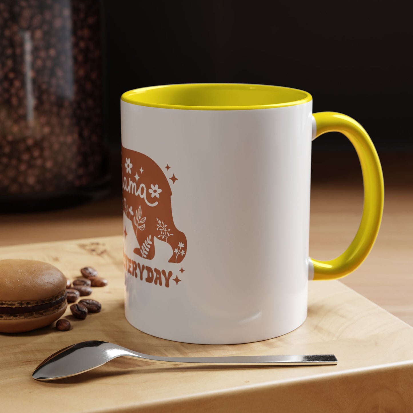 Mama Bear Accent Coffee Mug - All Day Everyday - Perfect Gift for Moms