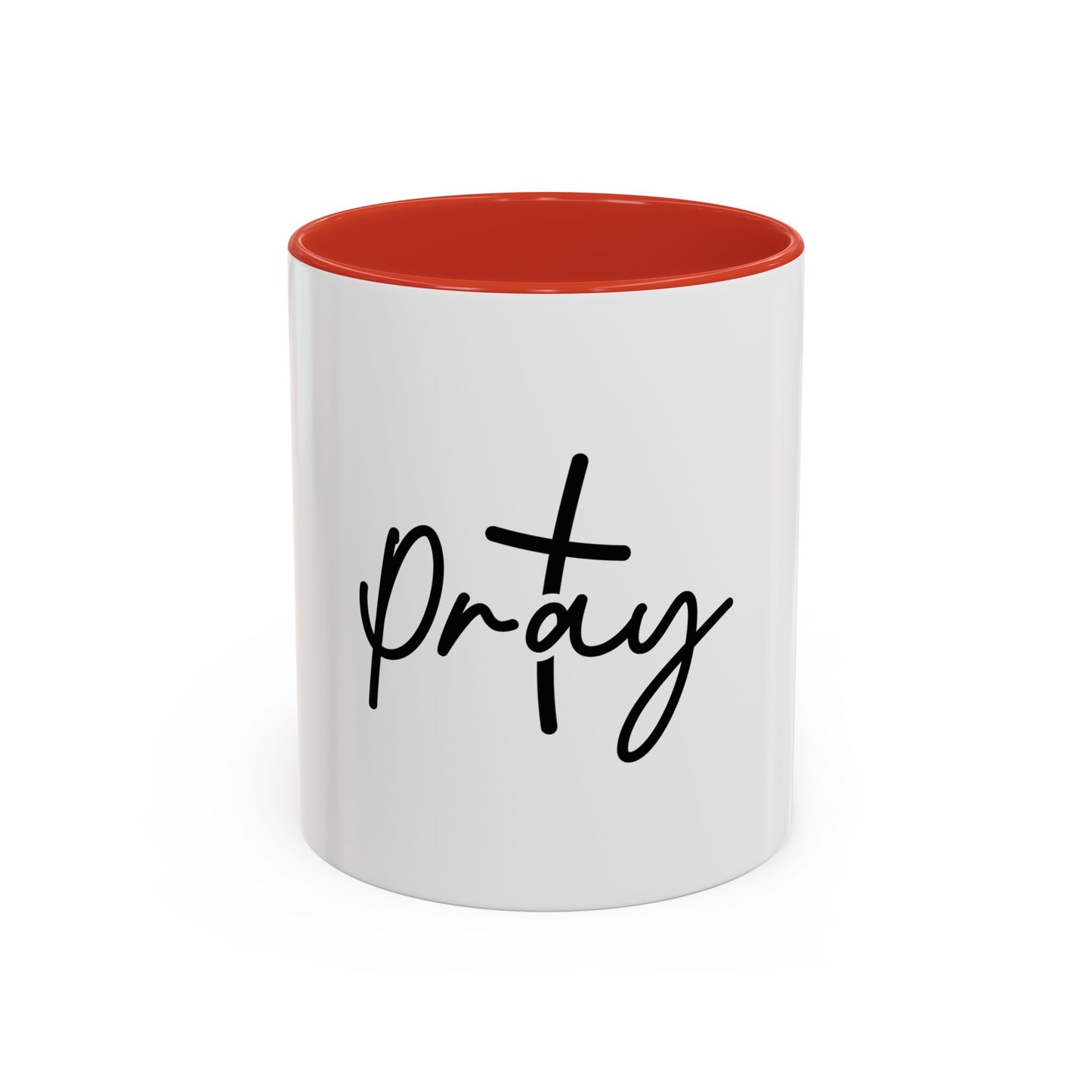 Faith-Inspired Accent Coffee Mug, Motivational Drinkware, Gift for Friends, Office Decor, Christian Encouragement