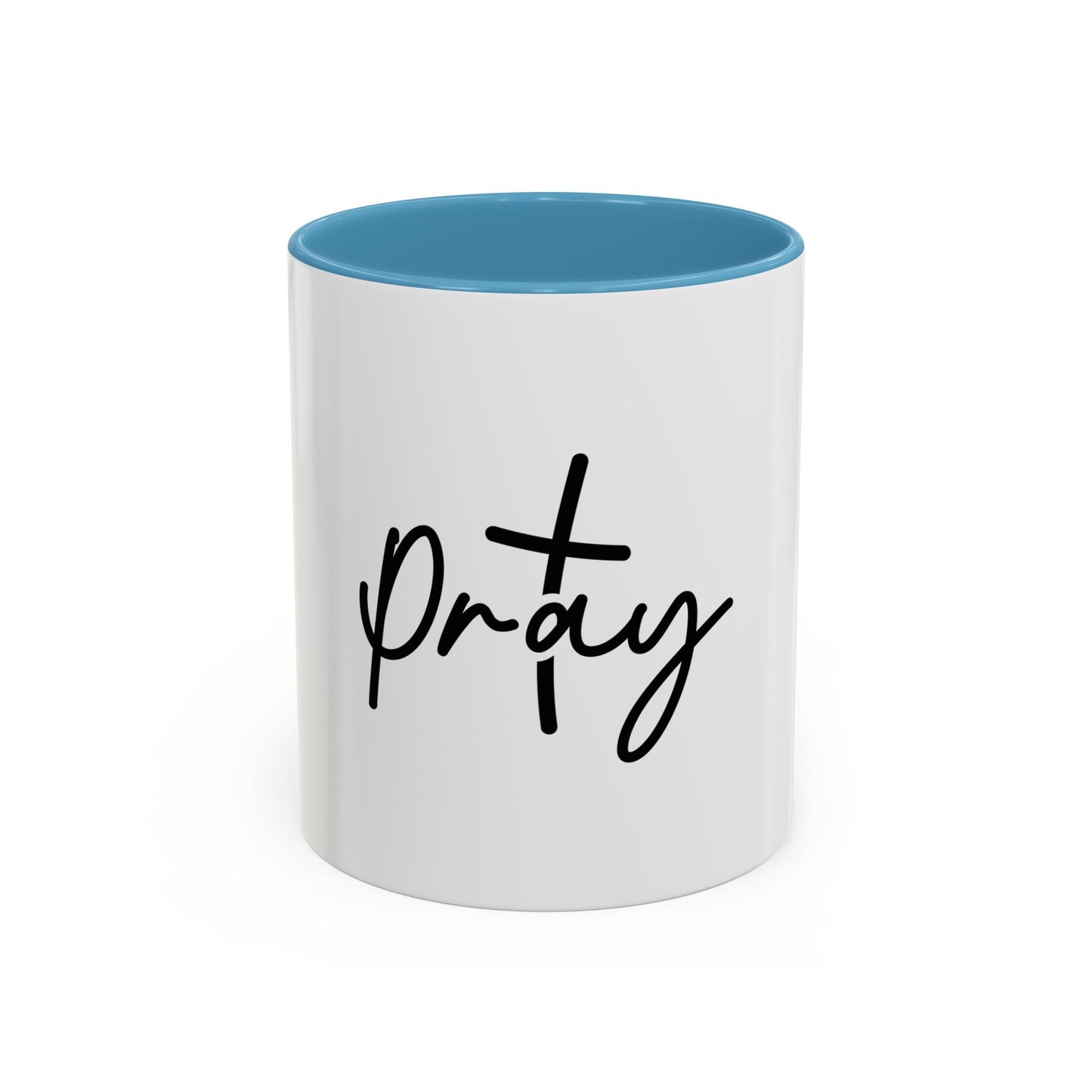 Faith-Inspired Accent Coffee Mug, Motivational Drinkware, Gift for Friends, Office Decor, Christian Encouragement