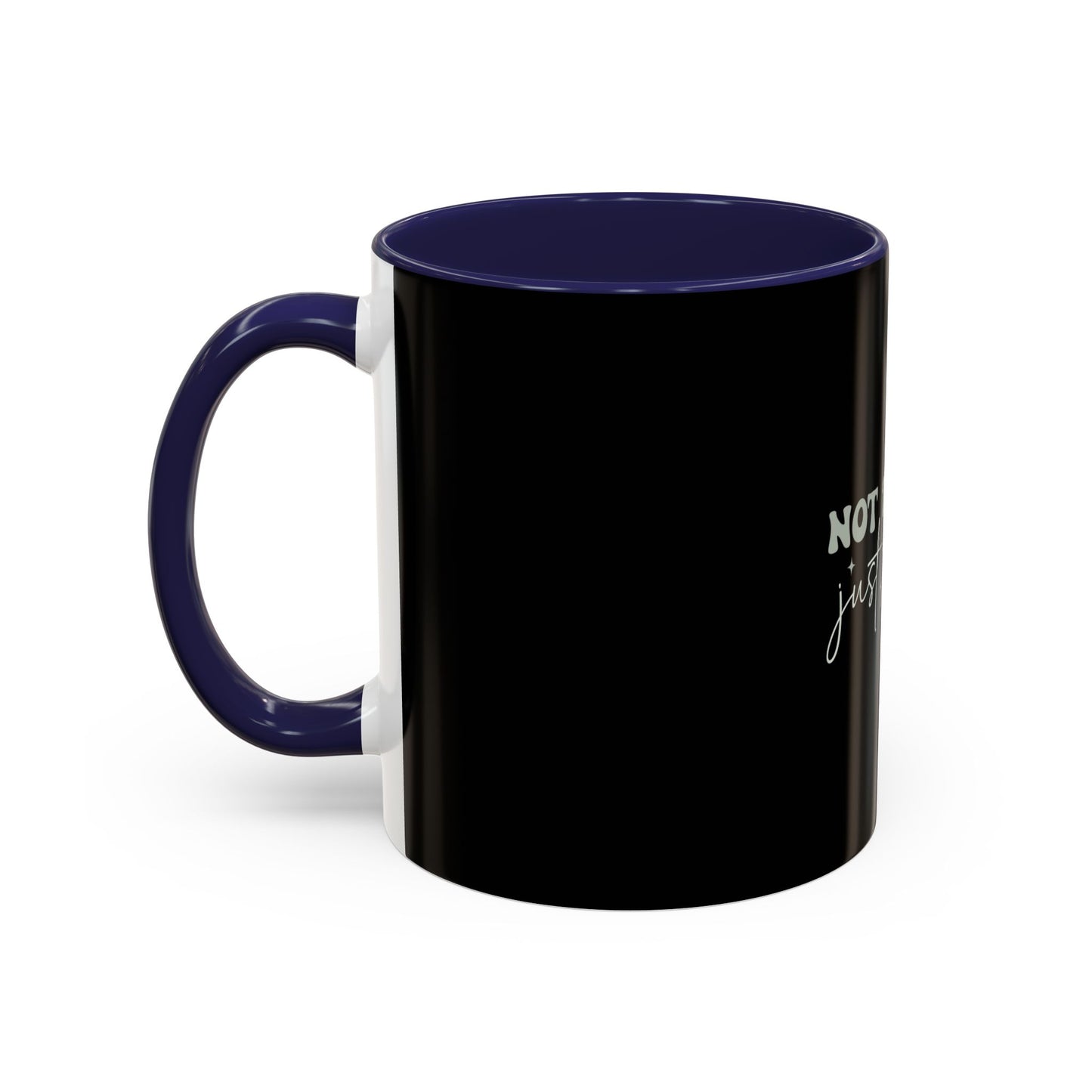 Not Perfect Just Forgiven Coffee Mug, Inspirational Quote Mug, Black Accent Mug, Comfort Gift for Friends, Motivational Coffee Cup