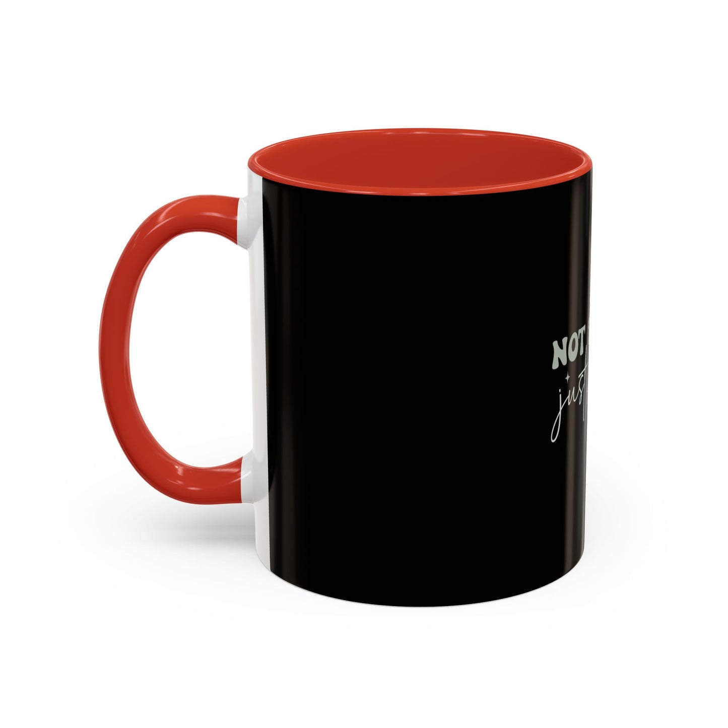 Not Perfect Just Forgiven Coffee Mug, Inspirational Quote Mug, Black Accent Mug, Comfort Gift for Friends, Motivational Coffee Cup