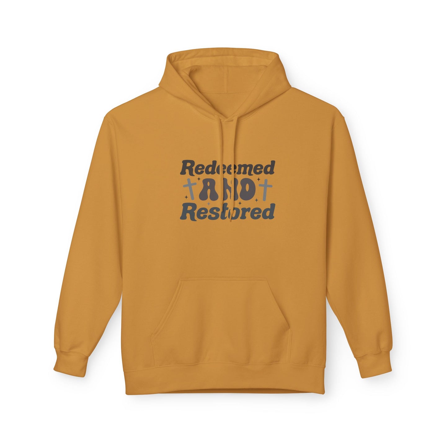 Redeemed & Restored Hoodie, Inspirational Fleece Hoodie, Faith-Based Sweatshirt, Christian Apparel, Unisex Casual Wear