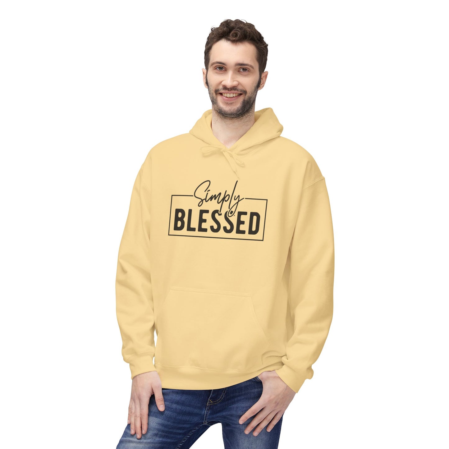 Simply Blessed Fleece Hoodie | Cozy Gift for Faith Lovers | Perfect for Chill Days, Birthday, & Holidays | Unisex Apparel