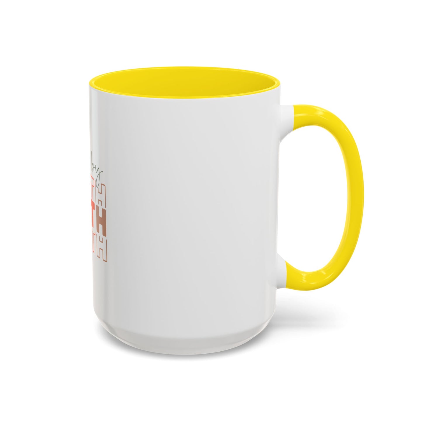 Faith-Inspired Accent Coffee Mug - Motivational Drinkware, Inspirational Gift, Home Office Decor, Prayer Mug, Christian Lifestyle