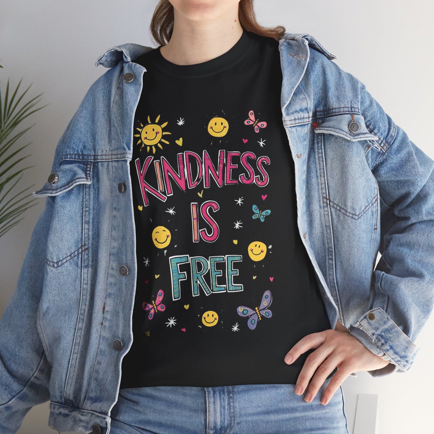 Kindness is Free T-Shirt | Unisex Heavy Cotton Tee for Spreading Positivity