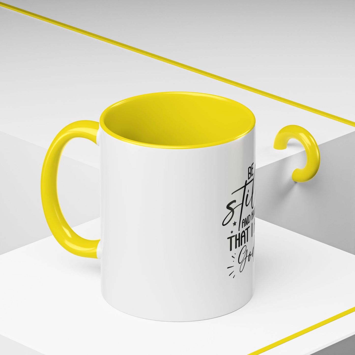 Faith-Inspired Accent Coffee Mug - Perfect for Spiritual Gifts, Daily Inspiration, Home Décor, Morning Coffee, Church Events