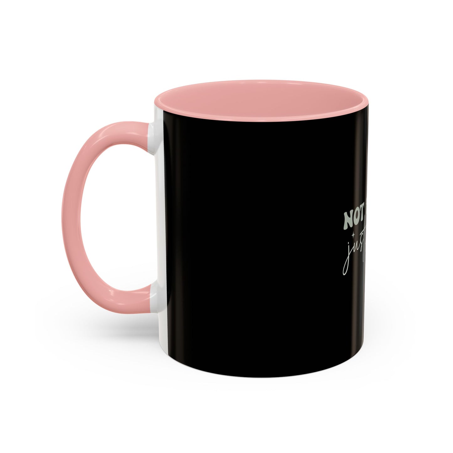 Not Perfect Just Forgiven Coffee Mug, Inspirational Quote Mug, Black Accent Mug, Comfort Gift for Friends, Motivational Coffee Cup