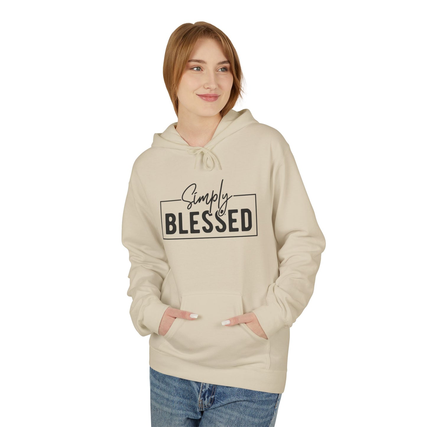 Simply Blessed Fleece Hoodie | Cozy Gift for Faith Lovers | Perfect for Chill Days, Birthday, & Holidays | Unisex Apparel