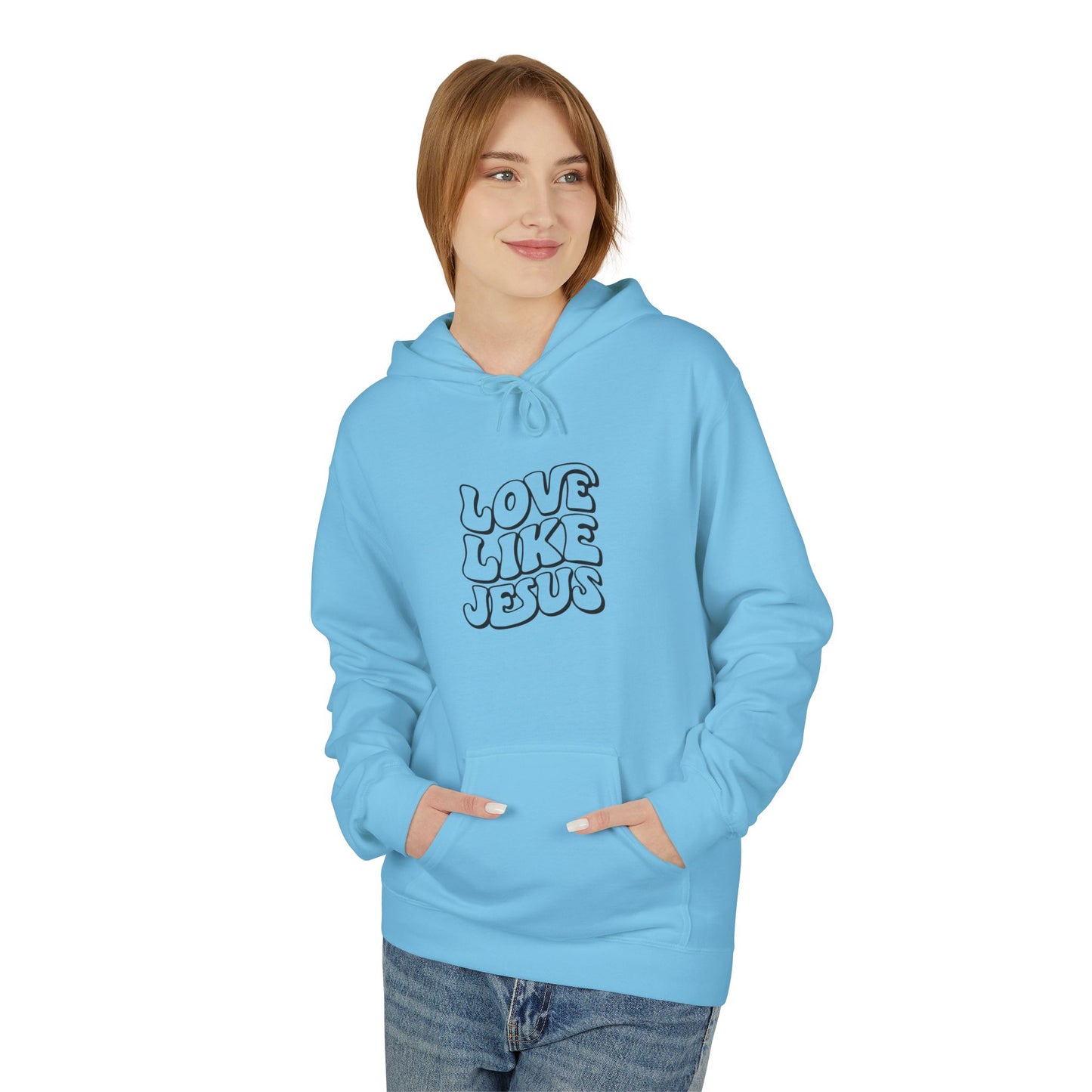 Love Like Jesus Hoodie, Religious Apparel, Faith-Based Gift, Cozy Sweatshirt, Unisex Fleece Pullover, Christian Clothing
