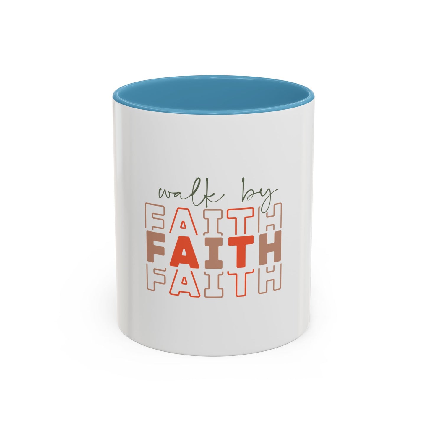 Faith-Inspired Accent Coffee Mug - Motivational Drinkware, Inspirational Gift, Home Office Decor, Prayer Mug, Christian Lifestyle