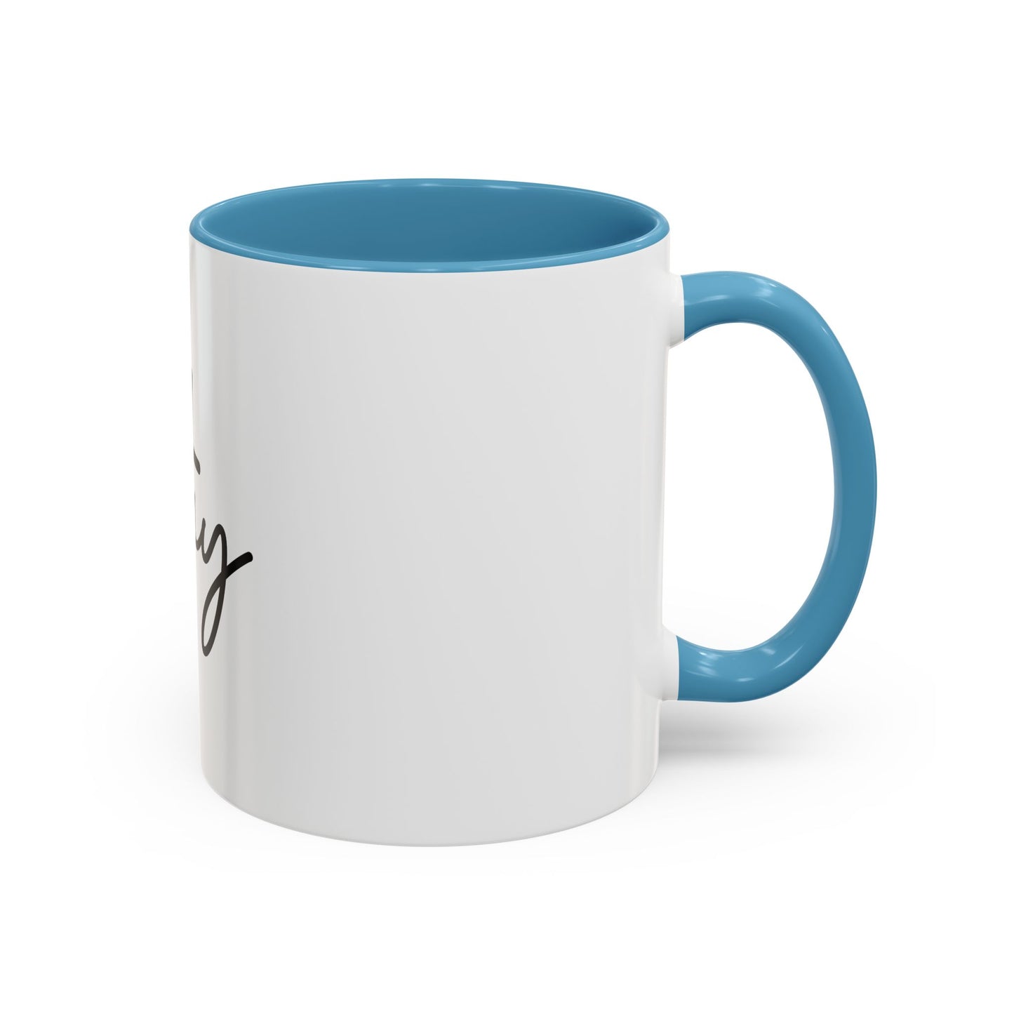 Faith-Inspired Accent Coffee Mug, Motivational Drinkware, Gift for Friends, Office Decor, Christian Encouragement