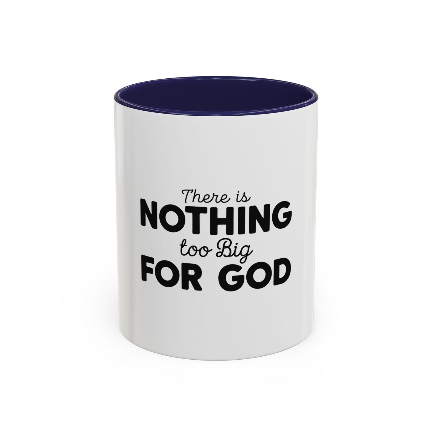 Faith-Inspired Coffee Mug, Black Accent Mug, Inspirational Gift, God-Themed Drinkware, Religious Office Decor, Christian Coffee Cup