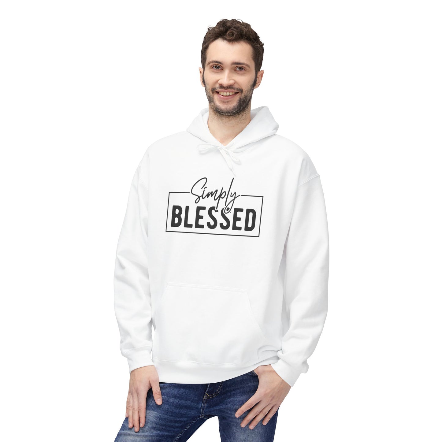 Simply Blessed Fleece Hoodie | Cozy Gift for Faith Lovers | Perfect for Chill Days, Birthday, & Holidays | Unisex Apparel