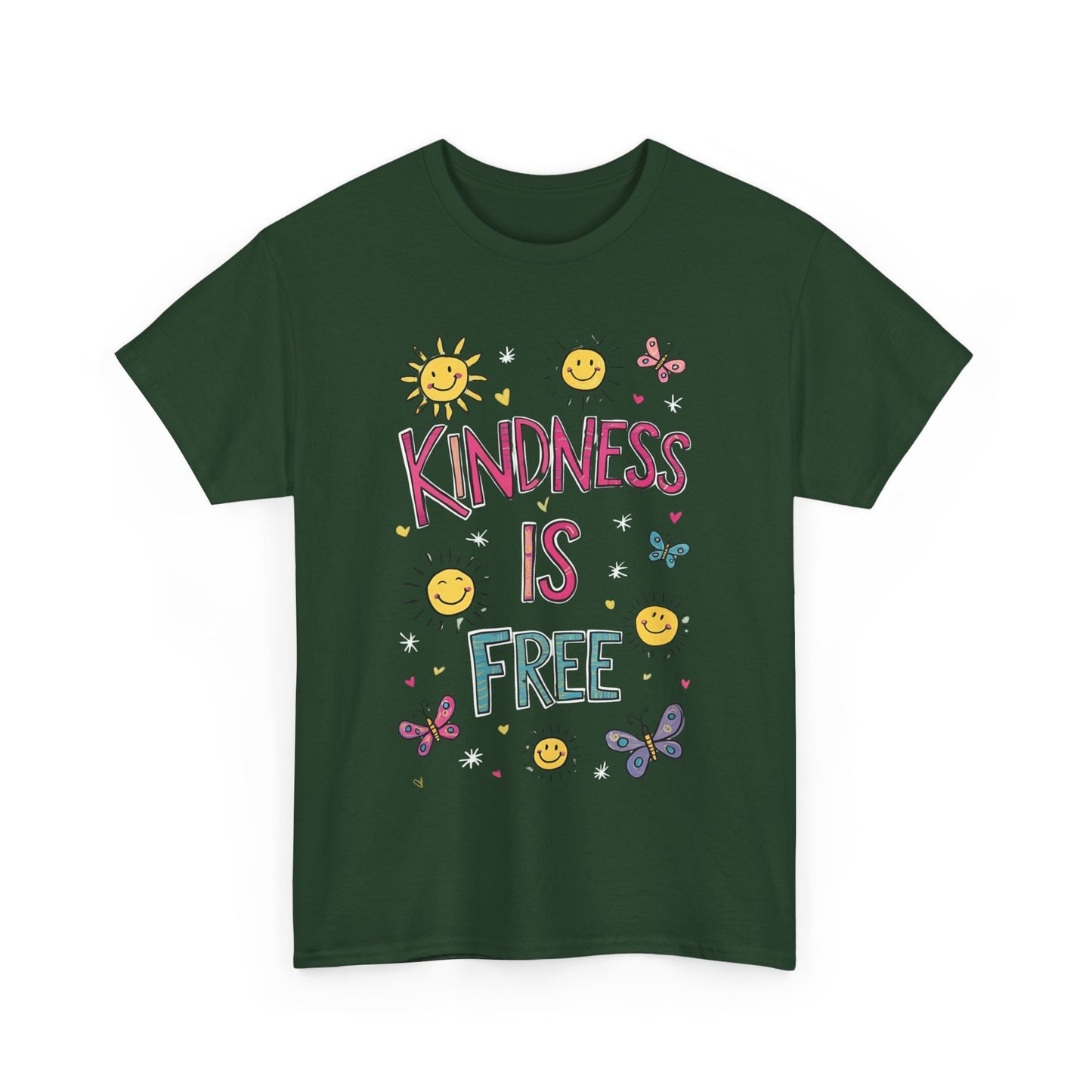 Kindness is Free T-Shirt | Unisex Heavy Cotton Tee for Spreading Positivity