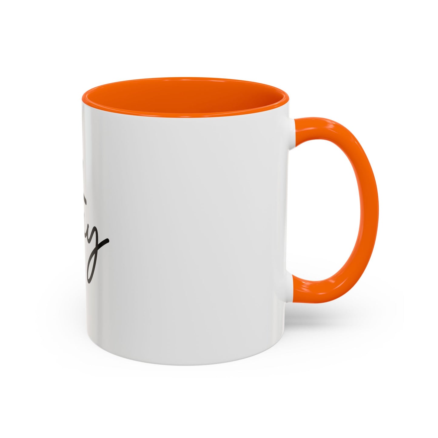 Faith-Inspired Accent Coffee Mug, Motivational Drinkware, Gift for Friends, Office Decor, Christian Encouragement