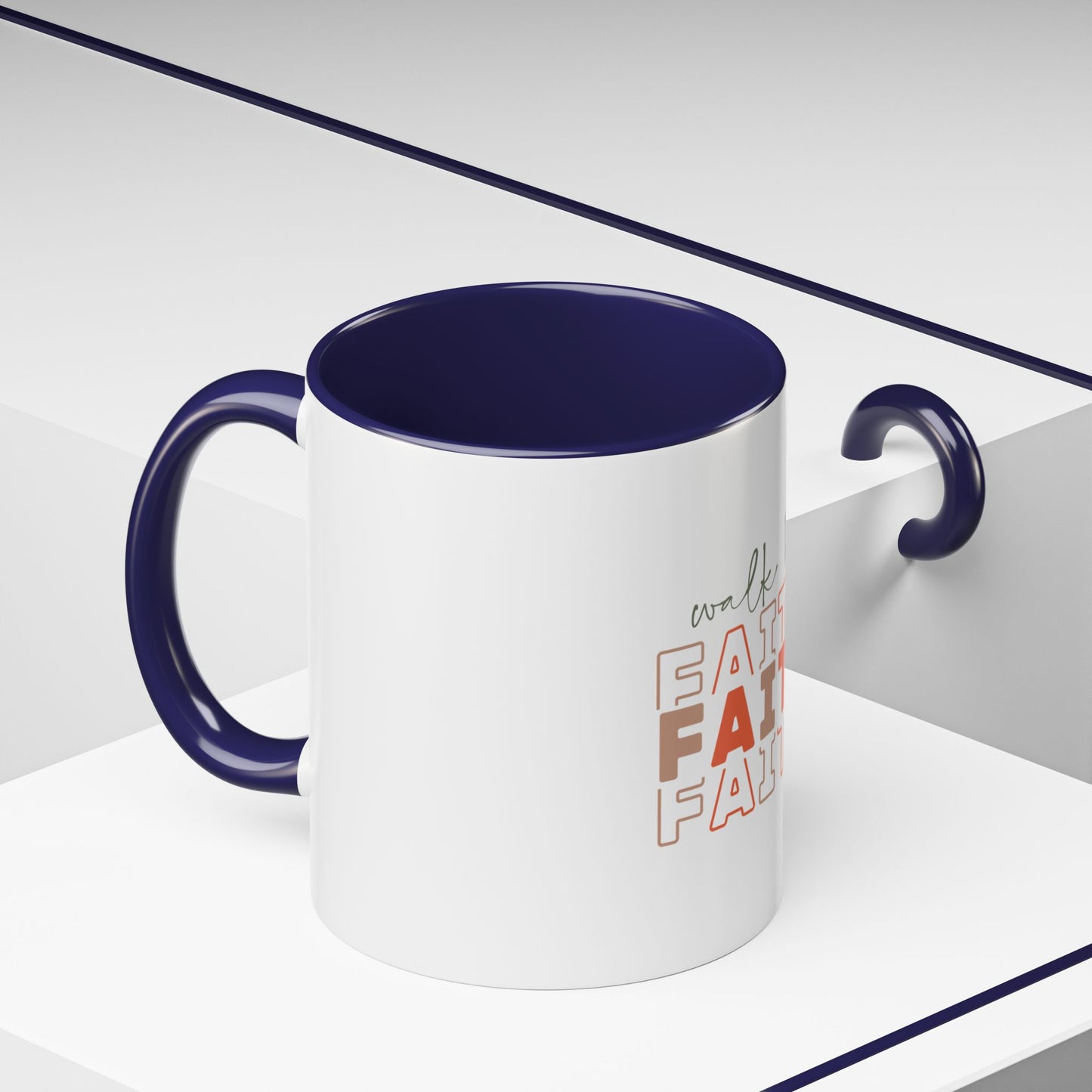 Faith-Inspired Accent Coffee Mug - Motivational Drinkware, Inspirational Gift, Home Office Decor, Prayer Mug, Christian Lifestyle