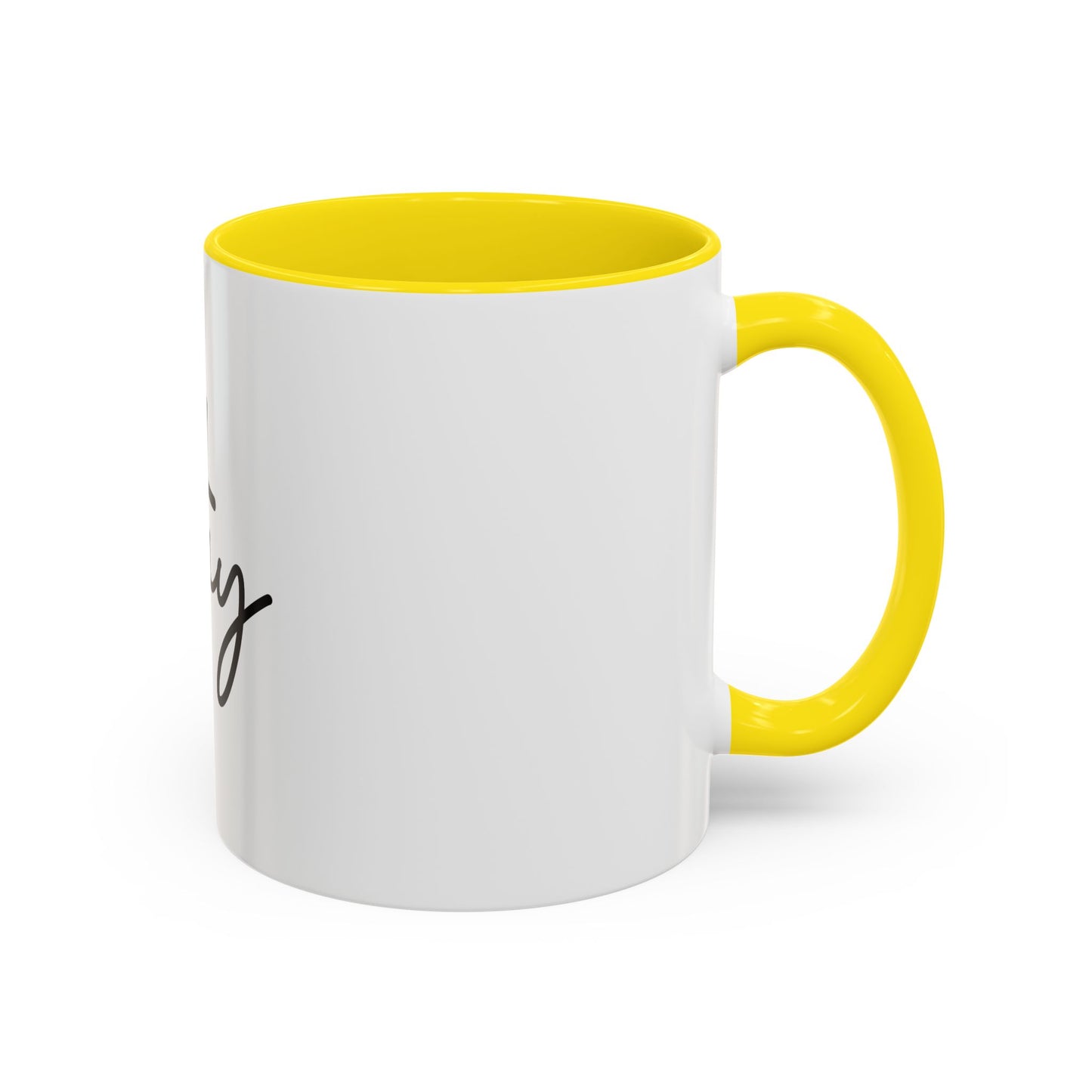 Faith-Inspired Accent Coffee Mug, Motivational Drinkware, Gift for Friends, Office Decor, Christian Encouragement