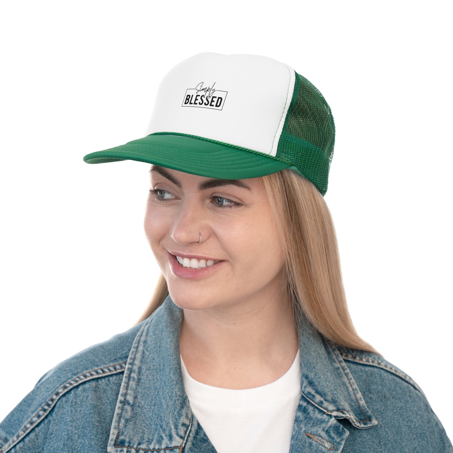 Simply Blessed Trucker Cap | Faith-Based Baseball Hat, Gift for Believers, Adjustable Religious Cap, Perfect for Holidays & Everyday Wear