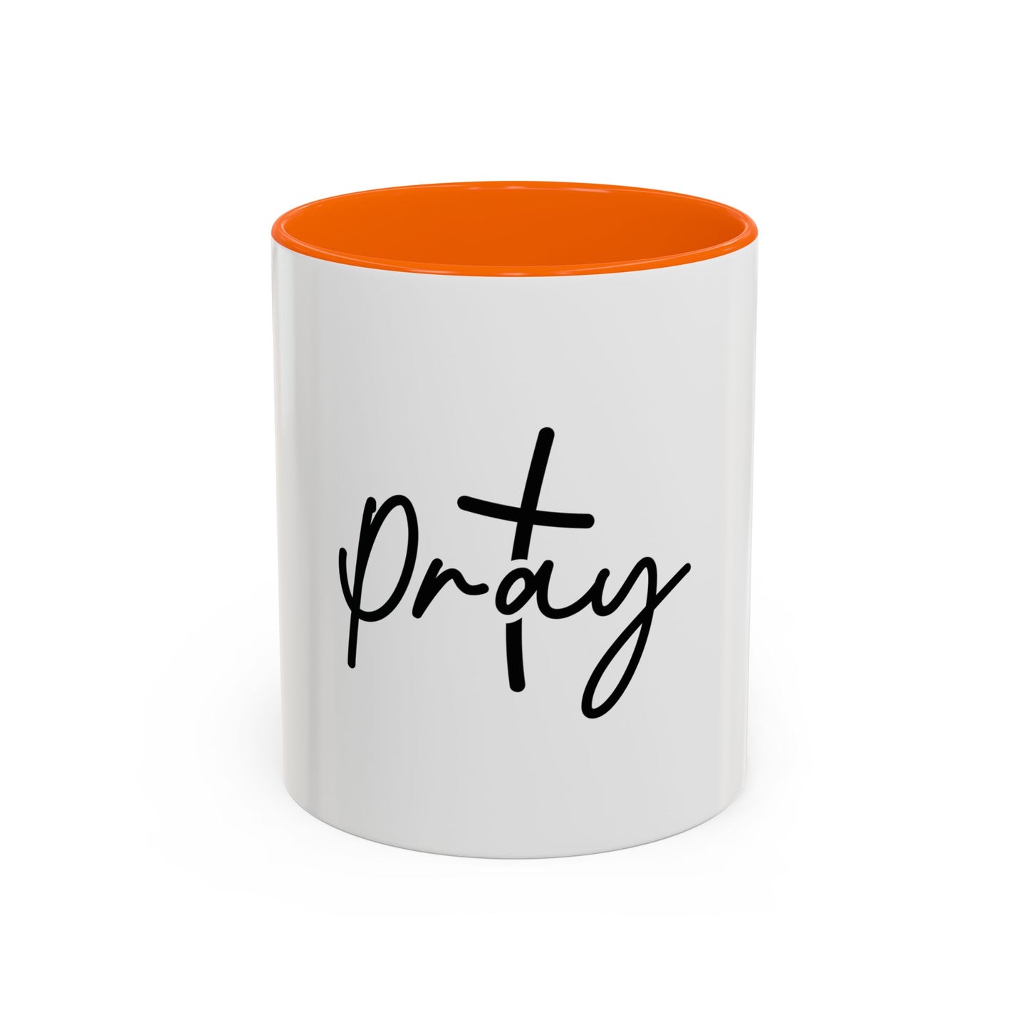 Faith-Inspired Accent Coffee Mug, Motivational Drinkware, Gift for Friends, Office Decor, Christian Encouragement