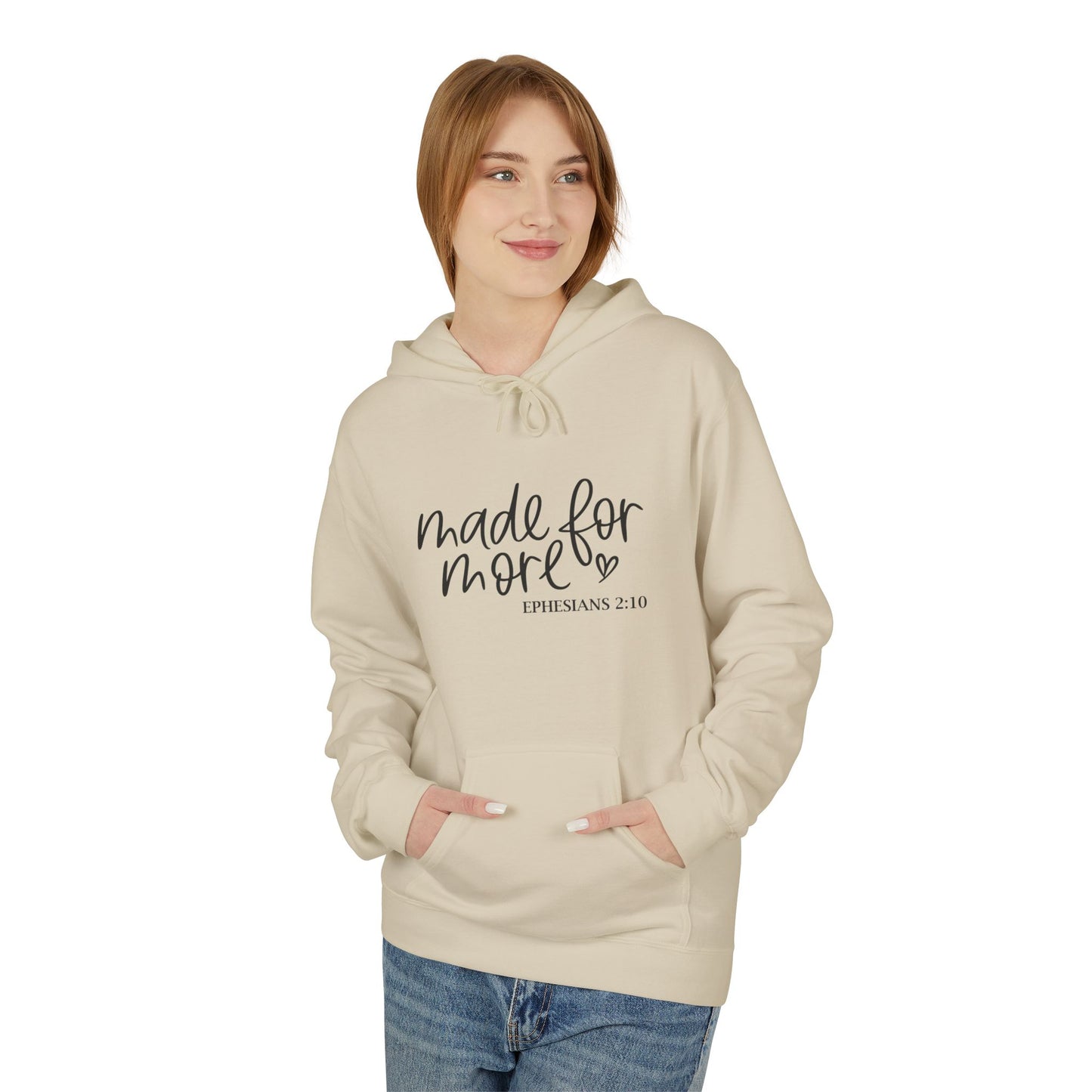 Made for Mom Fleece Hoodie - Gift for Mother's Day, Cozy Sweatshirt, Bible Verse Apparel, Unisex Hooded Sweatshirt, Perfect for Moms.
