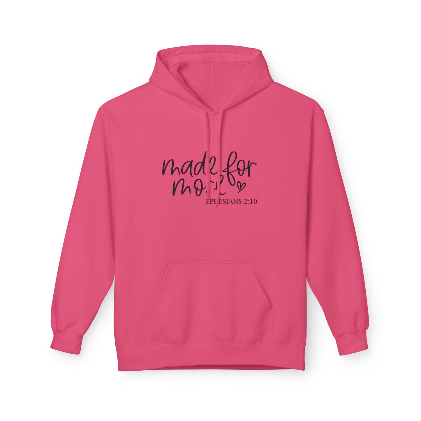 Made for Mom Fleece Hoodie - Gift for Mother's Day, Cozy Sweatshirt, Bible Verse Apparel, Unisex Hooded Sweatshirt, Perfect for Moms.