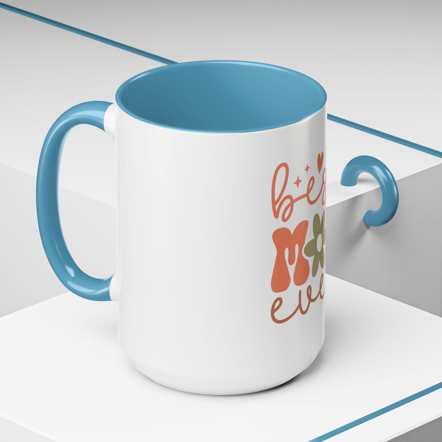 Best Mom Ever Accent Coffee Mug - Perfect Gift for Mother's Day, Birthdays & Celebrations