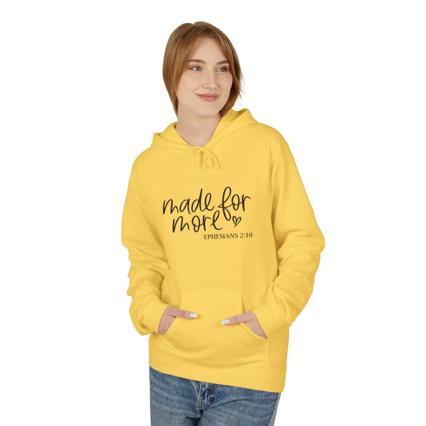Made for Mom Fleece Hoodie - Gift for Mother's Day, Cozy Sweatshirt, Bible Verse Apparel, Unisex Hooded Sweatshirt, Perfect for Moms.